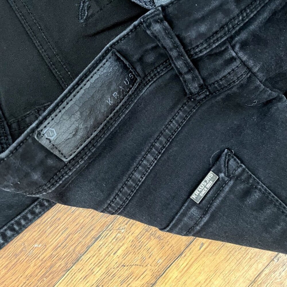 Kraus Jeans Black Pants Pockets Casual Everyday Comfortable Jeans Women Size 27 View 4